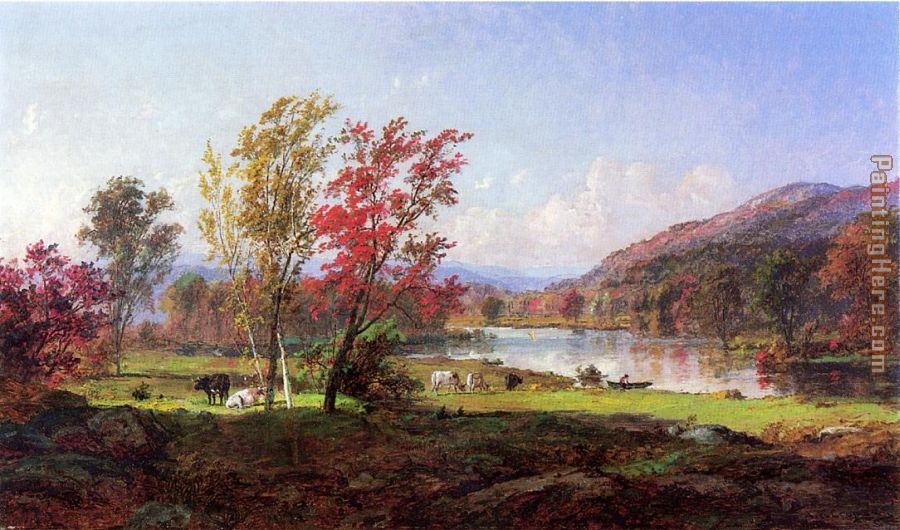 On the Saw Mill River painting - Jasper Francis Cropsey On the Saw Mill River art painting